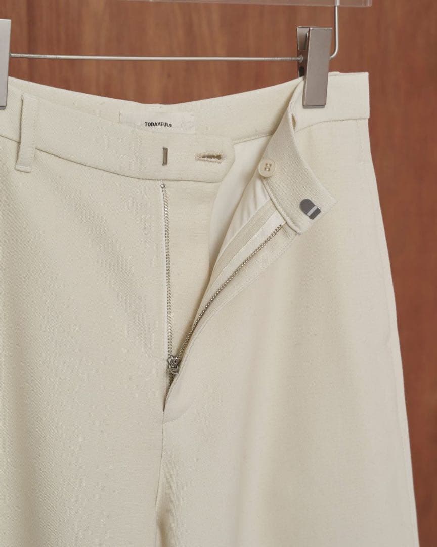 【Todayful】Wide Cocoon Trousers エクリュ 36
