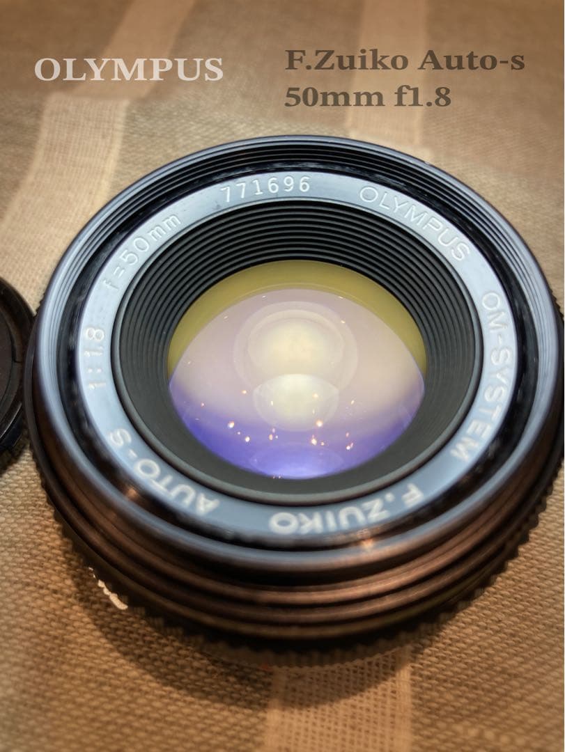 ★完動品＊美品＊初期保証付★OLYMPUS OM-1／f1.8レンズ★本革外装！