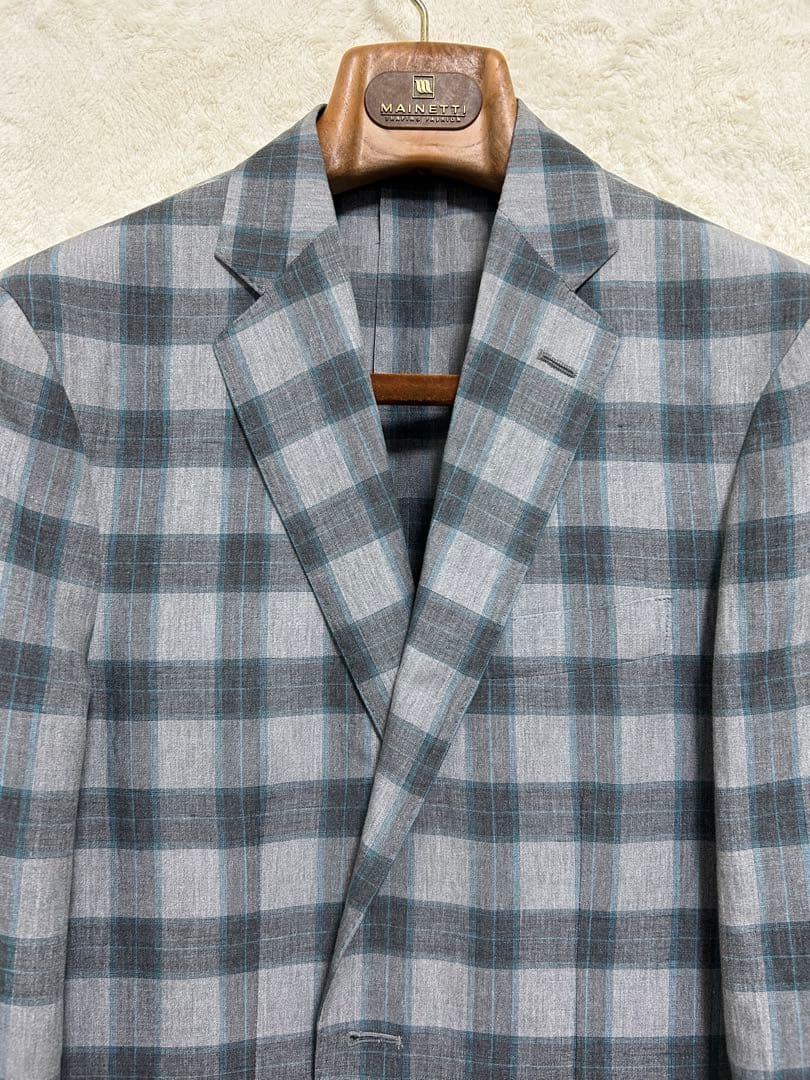 【新品】春夏物 エルメネジルドゼニア生地 ジャケット A6 L グレーベージュ