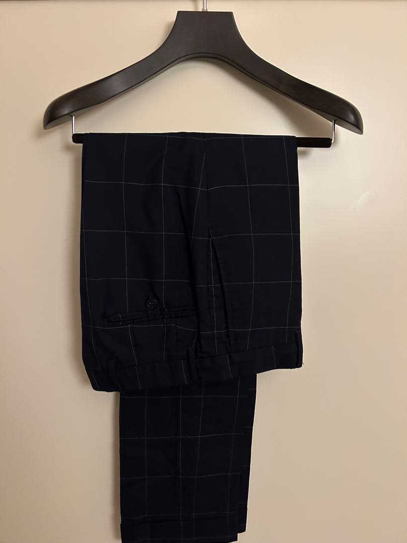 【最終値下】スーツ フォックスブラザーズ ネイビー ウィンドウペン44