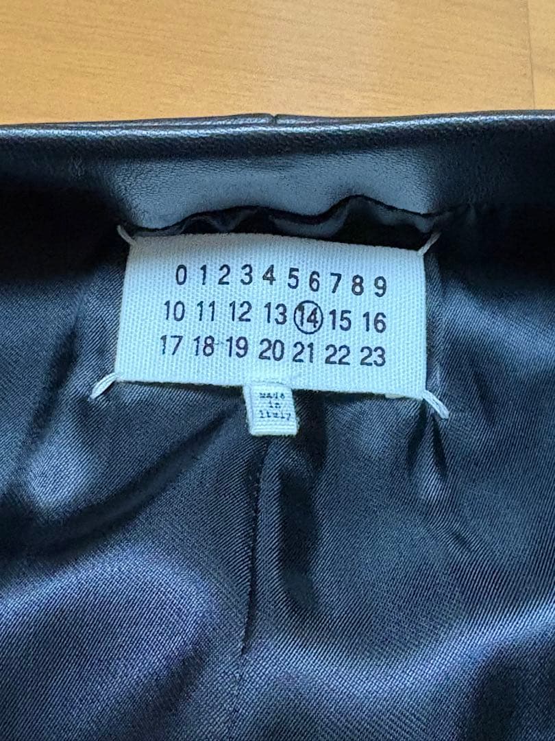 maison margiela マルジェラ ノーカラージャケット 46 レザー