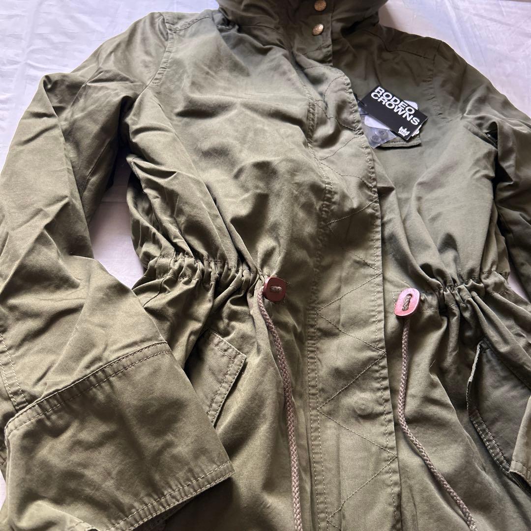 y2k 平成ギャル　豹柄　モッズコート　ラクーンファー　ビッグフード　未使用品