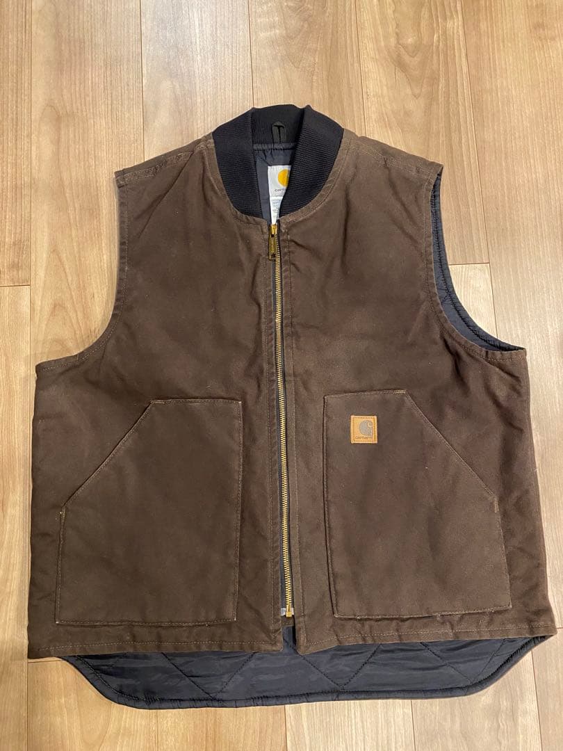 ★カーハート　carhartt ダックベスト V02 DKB★Lサイズ★