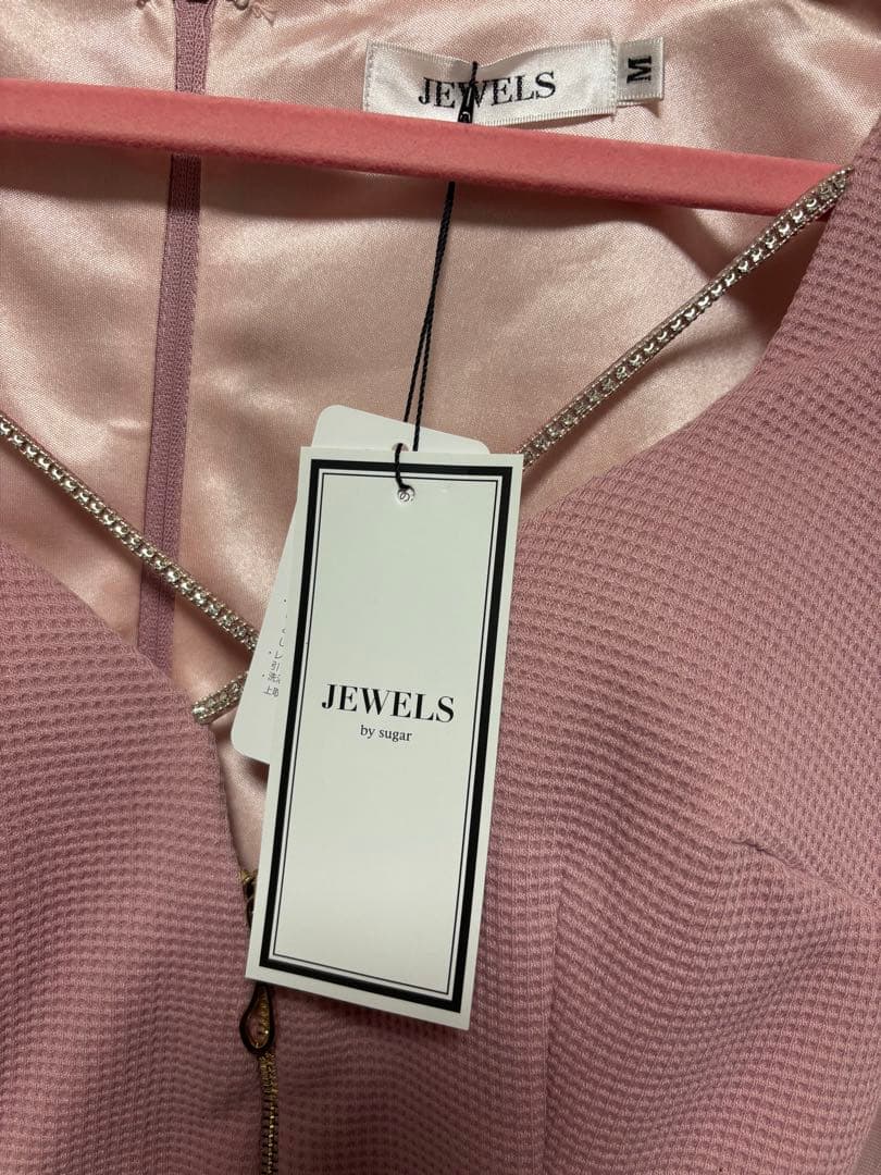 ［新品］jewels/フロントジップセットアップ/キャバドレス/ピンクMサイズ