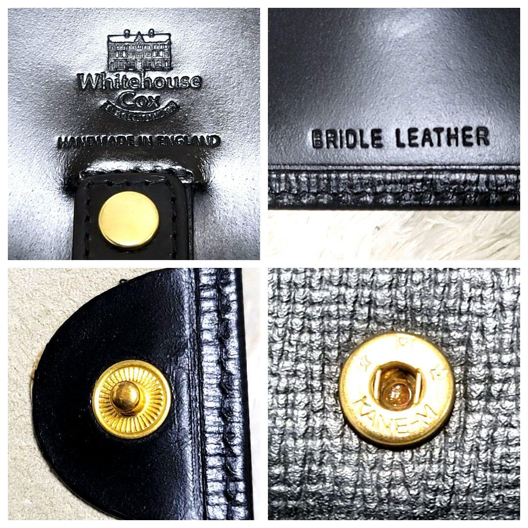 極美品 ホワイトハウスコックス 6連 キーケース リング ブラック ゴールド金具