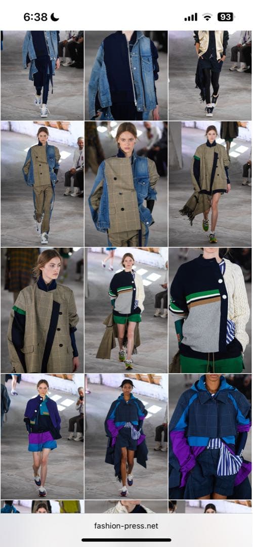 ［美品]sacai ジャケット　kolor ブルゾン　 チェック　ドッキング