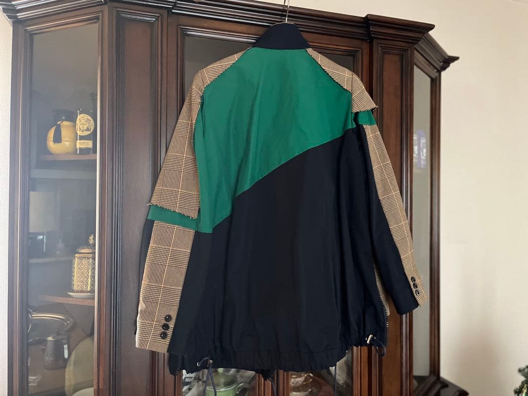 ［美品]sacai ジャケット　kolor ブルゾン　 チェック　ドッキング