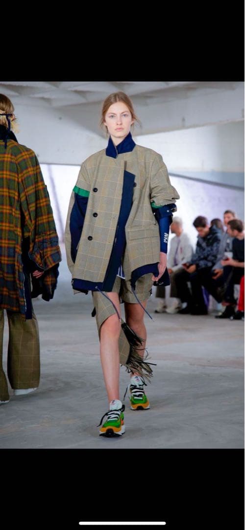 ［美品]sacai ジャケット　kolor ブルゾン　 チェック　ドッキング