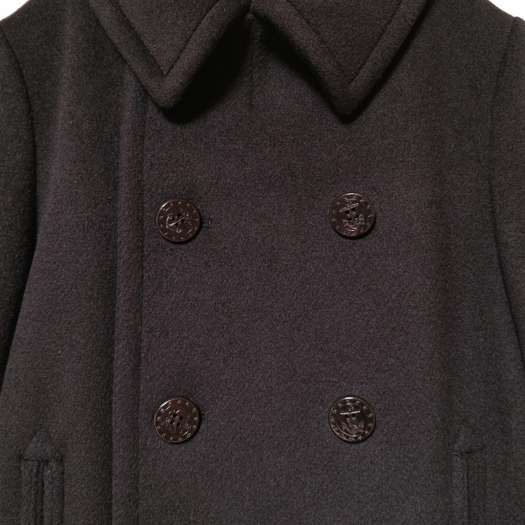 HYKE 8B ピーコート ブラック 日本製 ウールコート