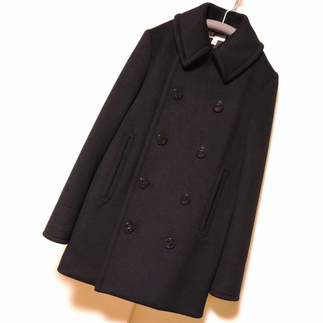 HYKE 8B ピーコート ブラック 日本製 ウールコート