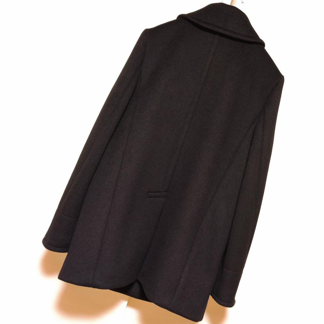 HYKE 8B ピーコート ブラック 日本製 ウールコート