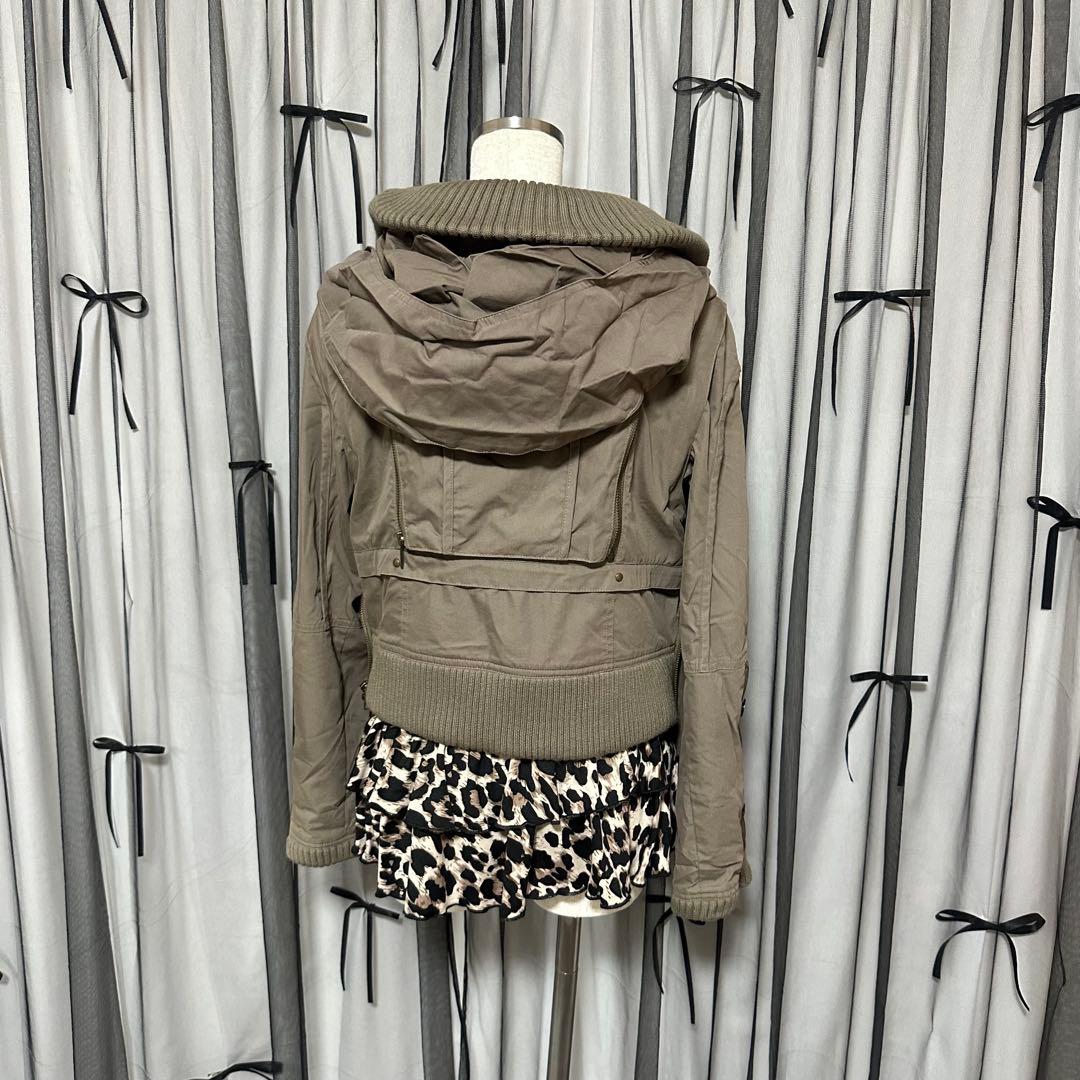 平成ギャルy2k　ファー付き　ミニタリージャケット　フェアリーグランジ　パーカー