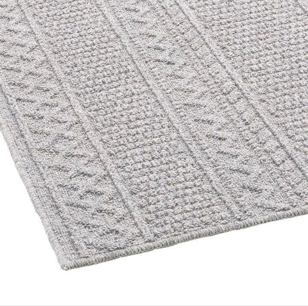 【専用】【送料込み】unicoアランニットウールラグ　グレー(140×200cm