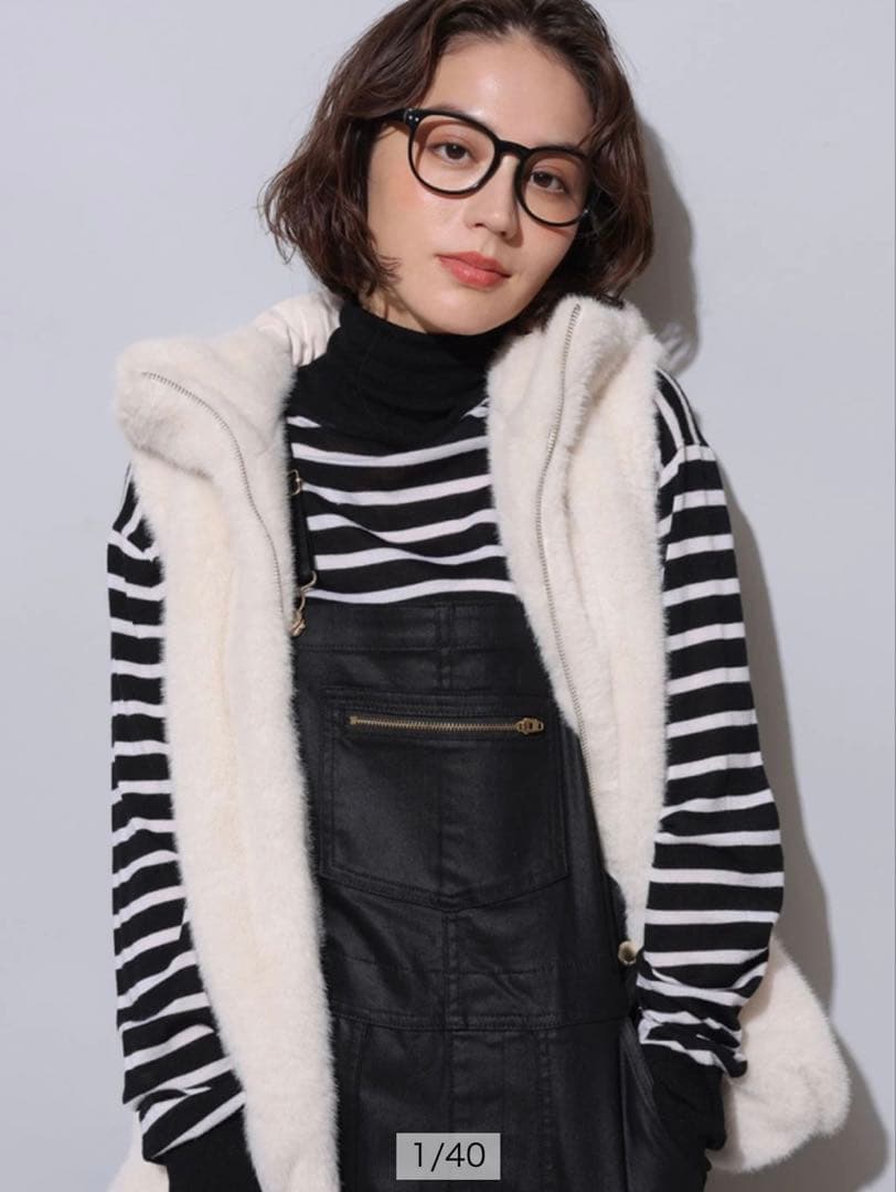 【新品未使用品】Arpege story ファージップベスト　クリーム　S