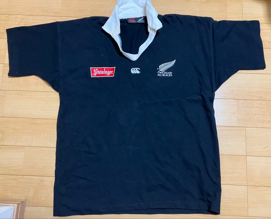 【CANTERBURY】カンタベリー オールブラックス ラガーシャツ L