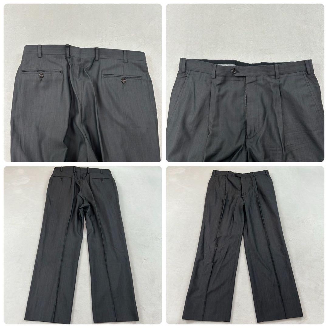 K277 2XL アルマーニコレツォーニ シングル スーツ上下 グレー メンズ