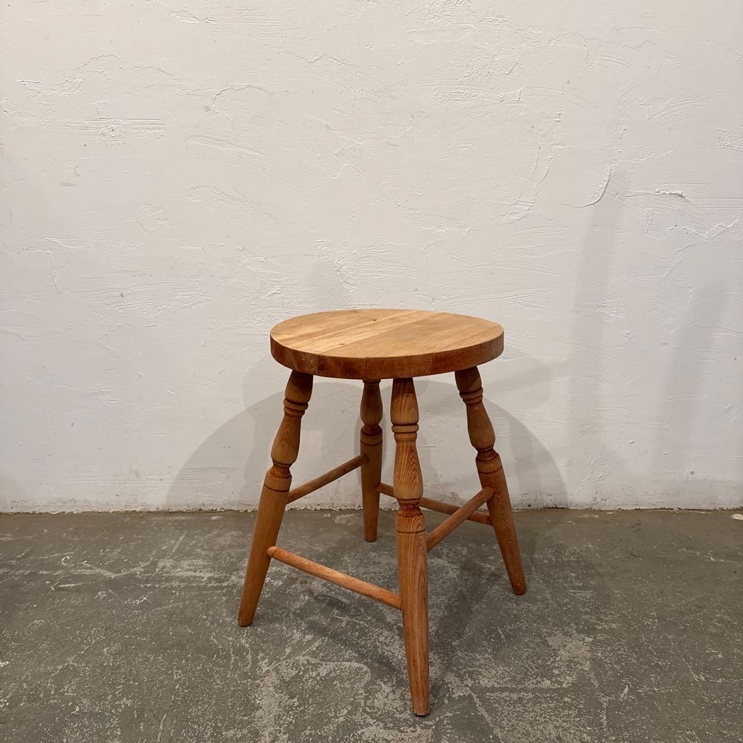 erina様木製　ラウンド　スツール　剥離　2