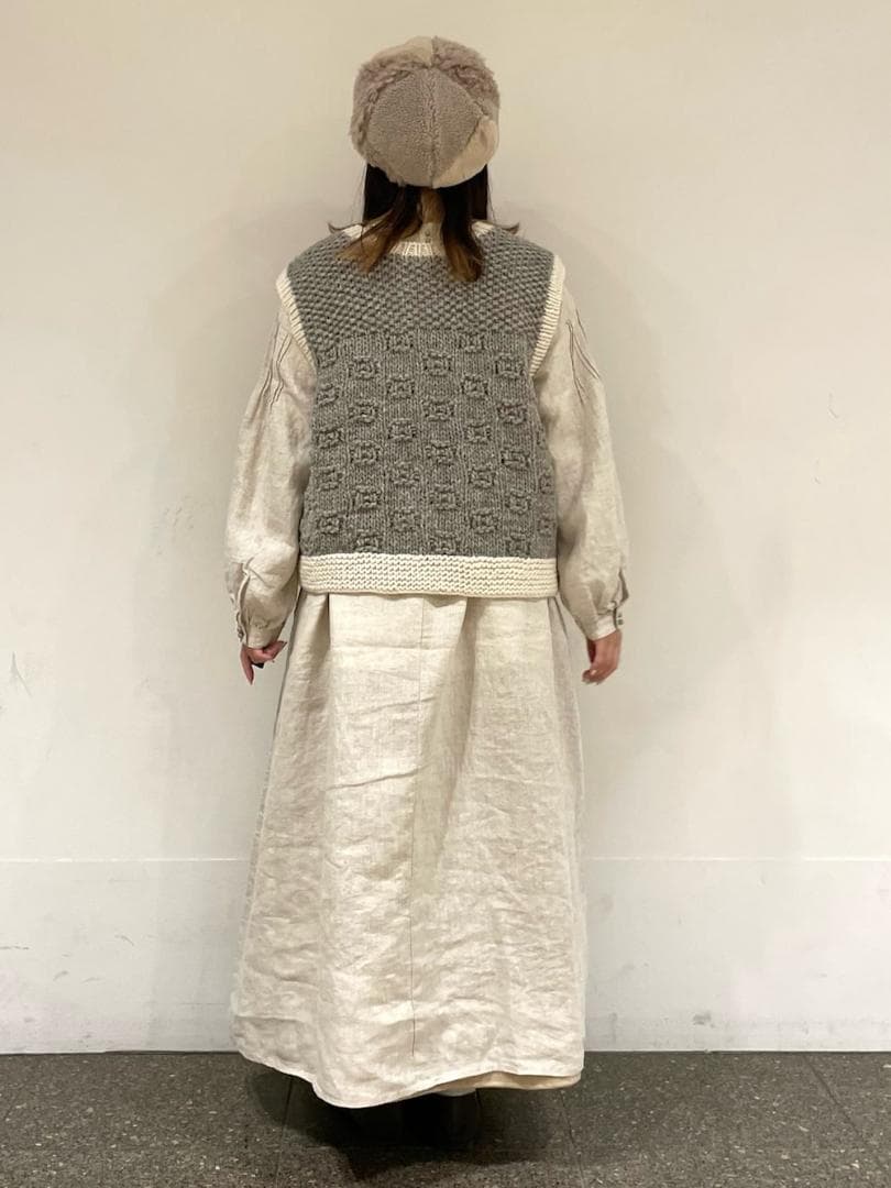 TSUHARU ツハルバイサマンサモスモス★ペルーニット＊手編み前後着ベスト