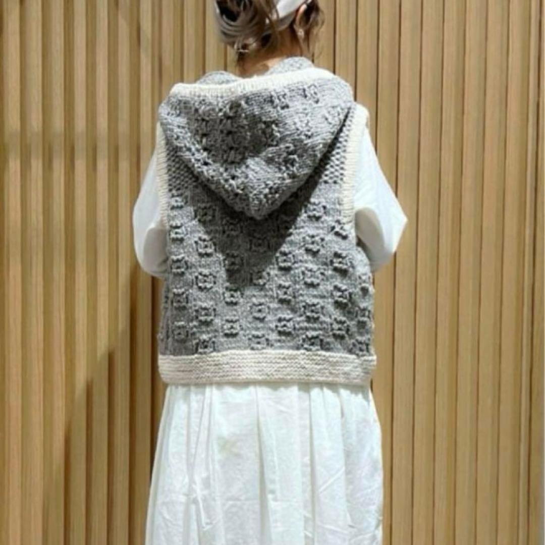 TSUHARU ツハルバイサマンサモスモス★ペルーニット＊手編み前後着ベスト