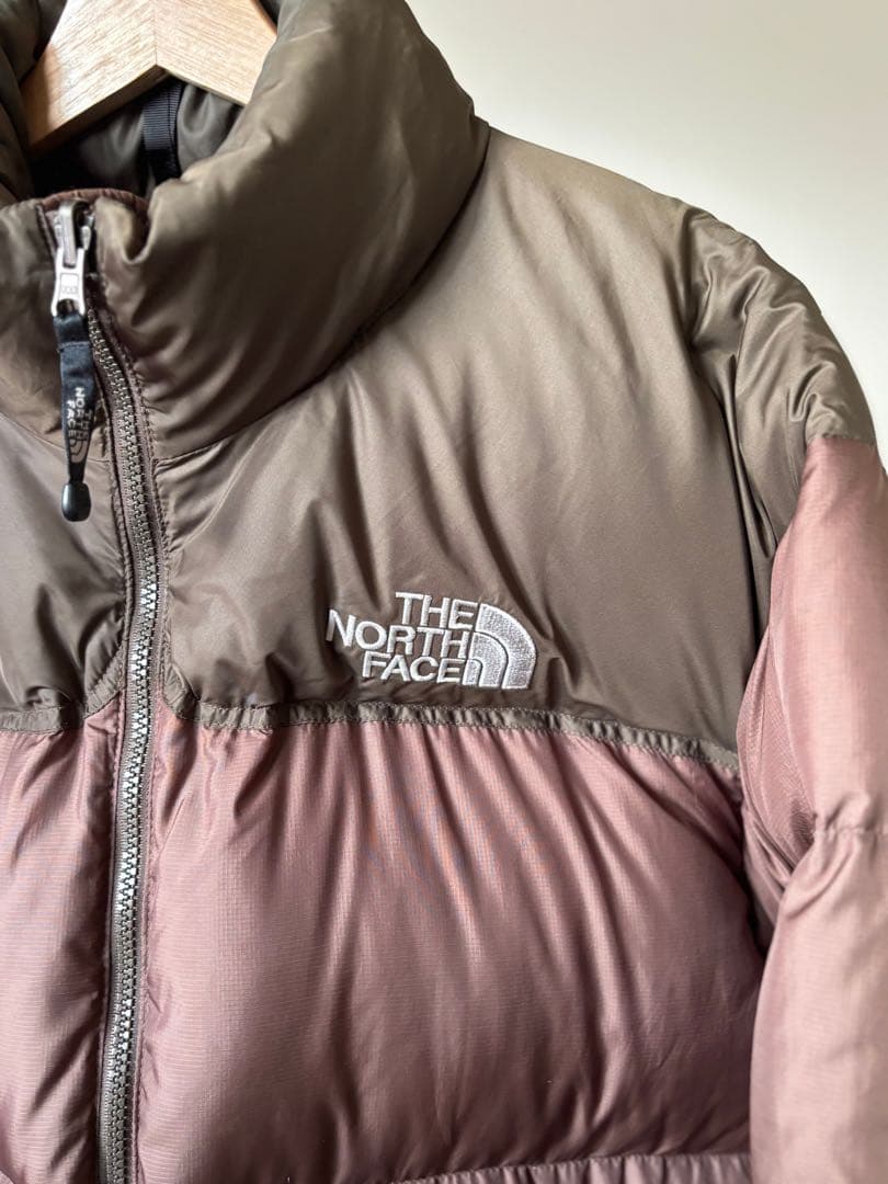 1996 ノースフェイス 700fil ヌプシ センターロゴ ブラウン系 希少