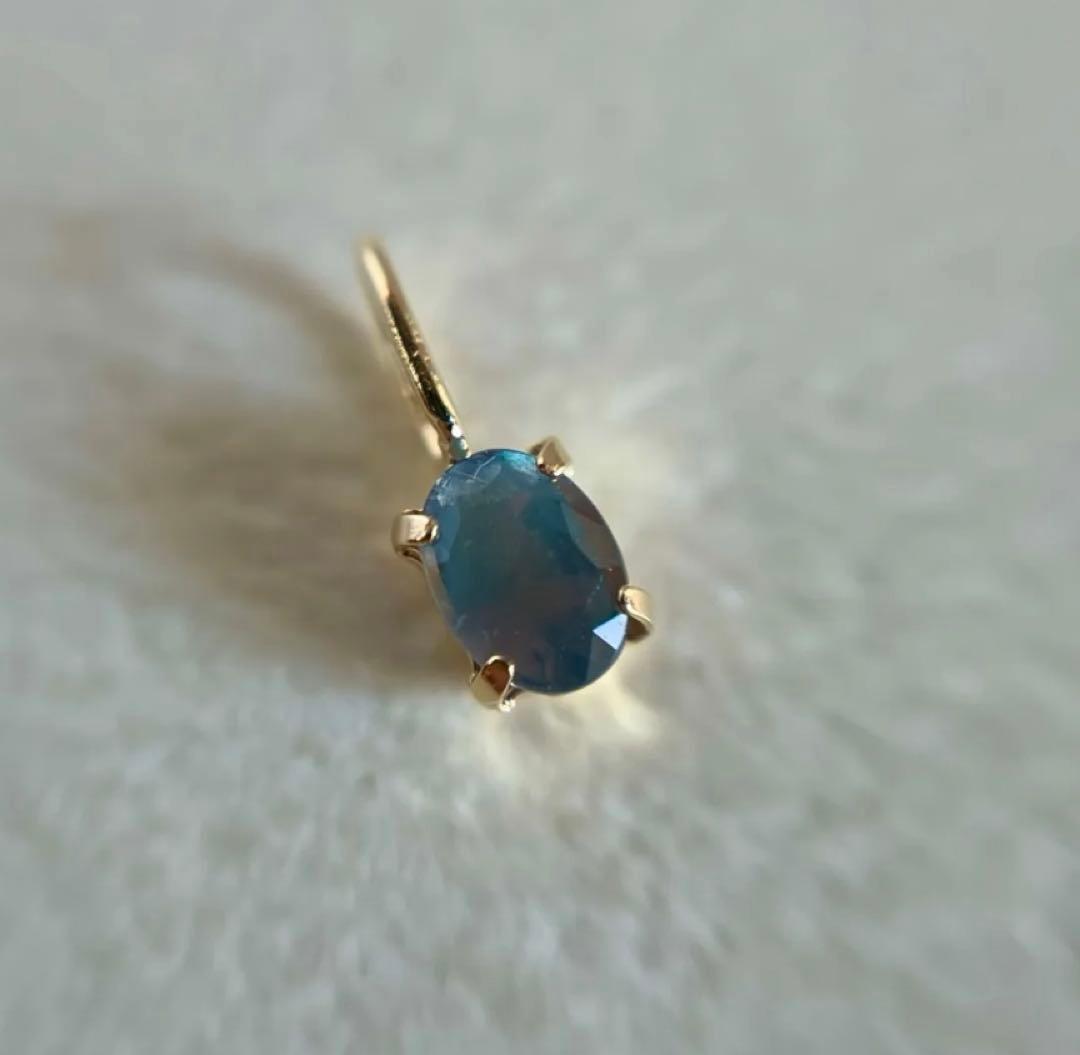 【破格】 K18 18金 天然石 アレキサンドライト ペンダントトップ チャーム
