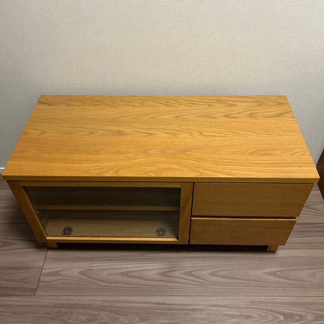 陶*木様 無印良品 オーク材 テレビ台 引き出し付き