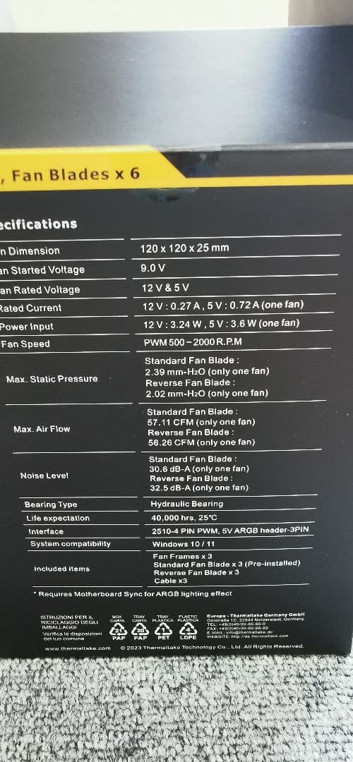PC用ファン・クーラー thermaltake SWAFAN EX12 ARGB Sync