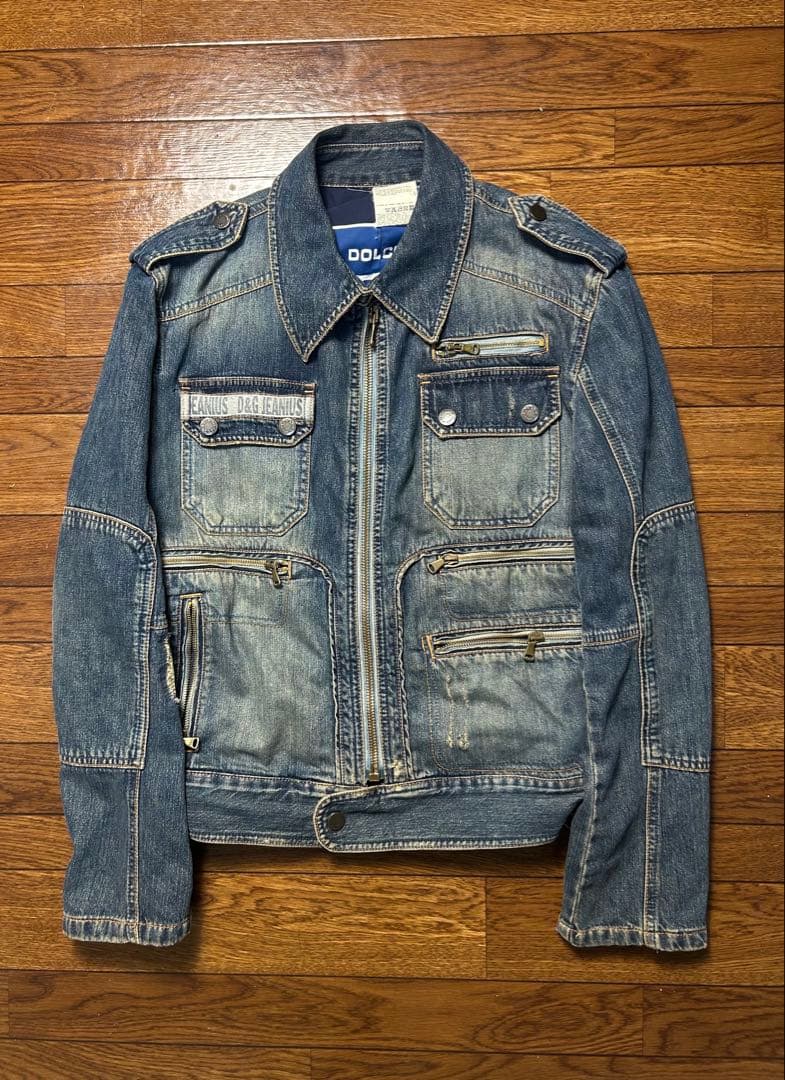 ハ*ウ様 名作 D＆Gデニムジャケット(34-44)D&G Y2K グランジ　マ