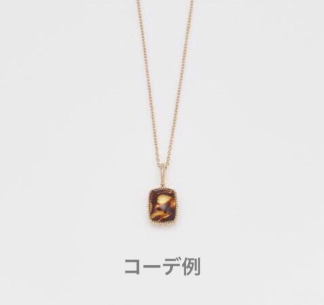 美品♡アガット K10 アンバー.ラブラドライト リバーシブルチャーム《証明書付