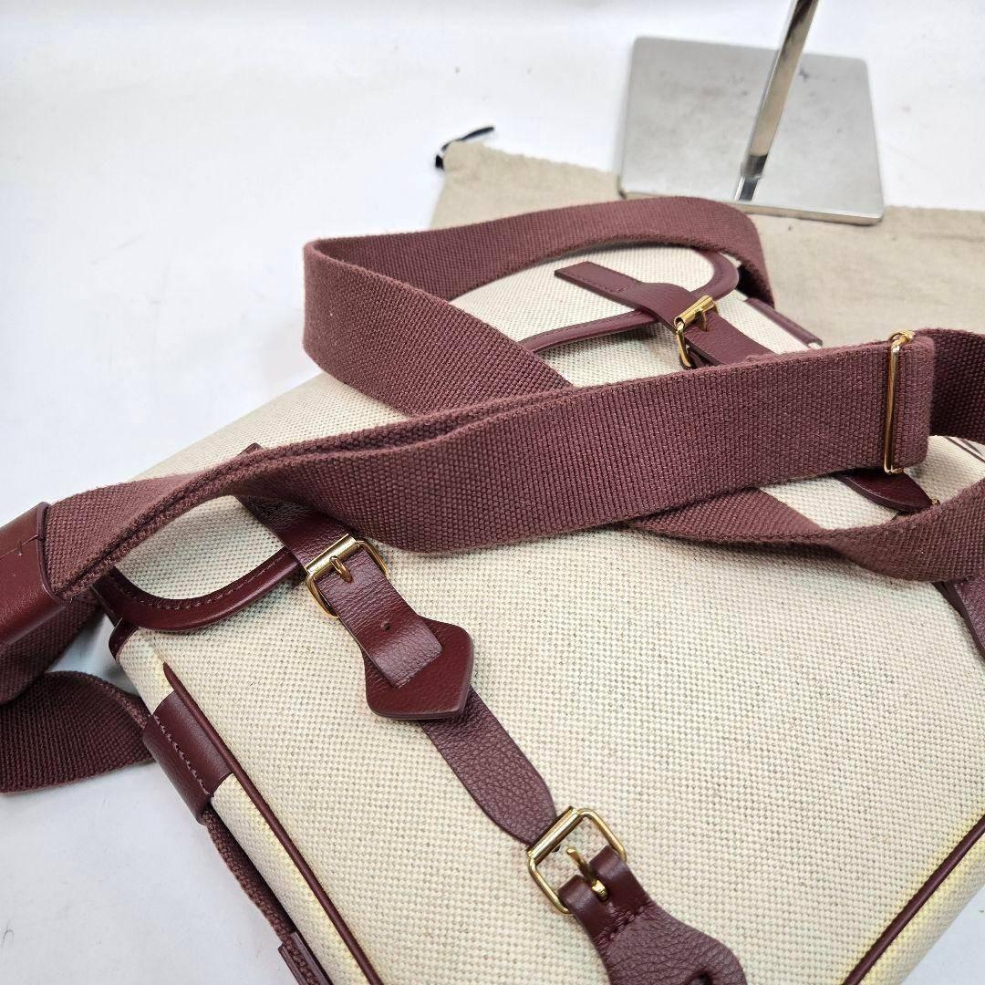 美品袋付 L/Uniform キャンバス レザー ショルダーバッグ