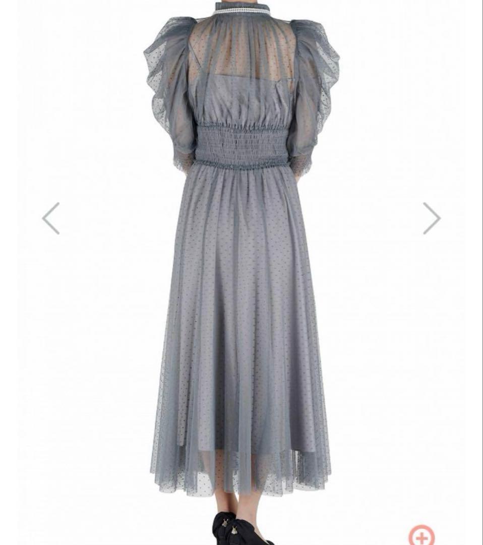 SNIDELスナイデル　ドット柄チュールドレス