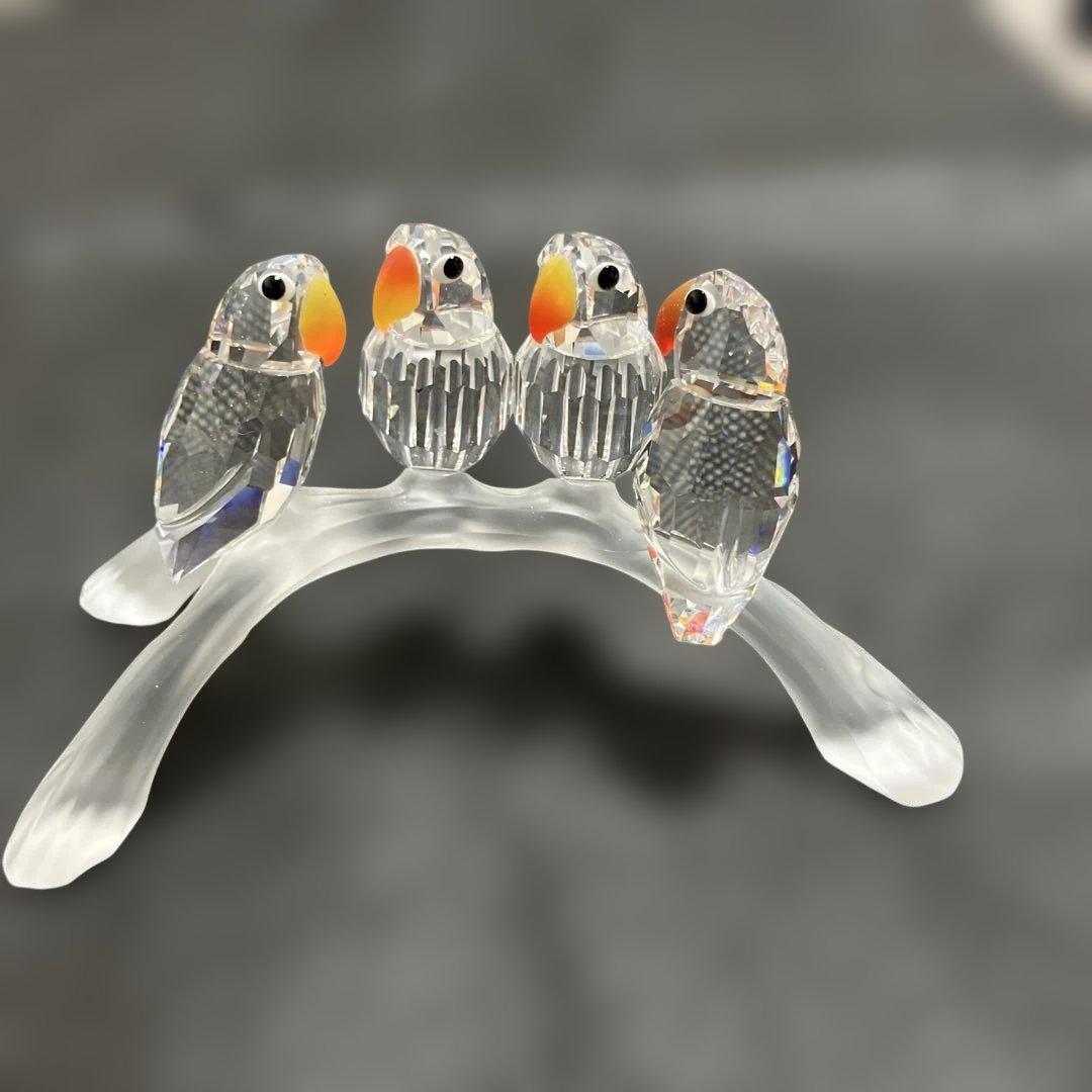 y*y様 スワロフスキー(Swarovski) クリスタル 鳥 ベビーラブバーズ