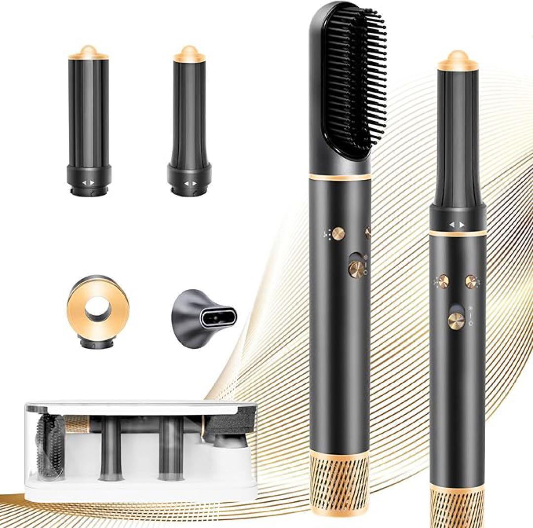 くるくるドライヤー ドライヤー 大風量 速乾 5 in 1 カールドライヤー