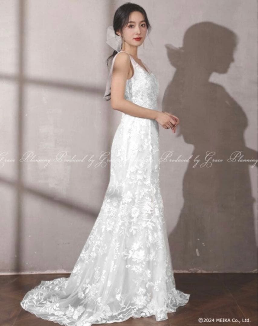 【着用画あり】グレースシトラス マーメイドドレス5号/ホワイト/レース