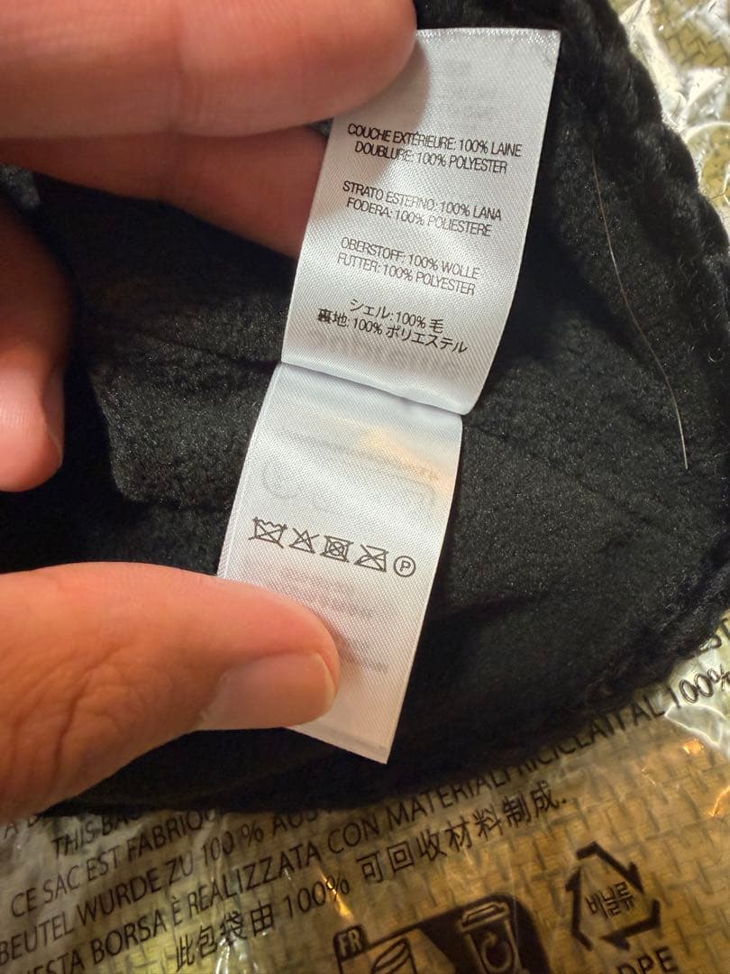 Supreme 花柄刺繍 ニット帽 ブラック