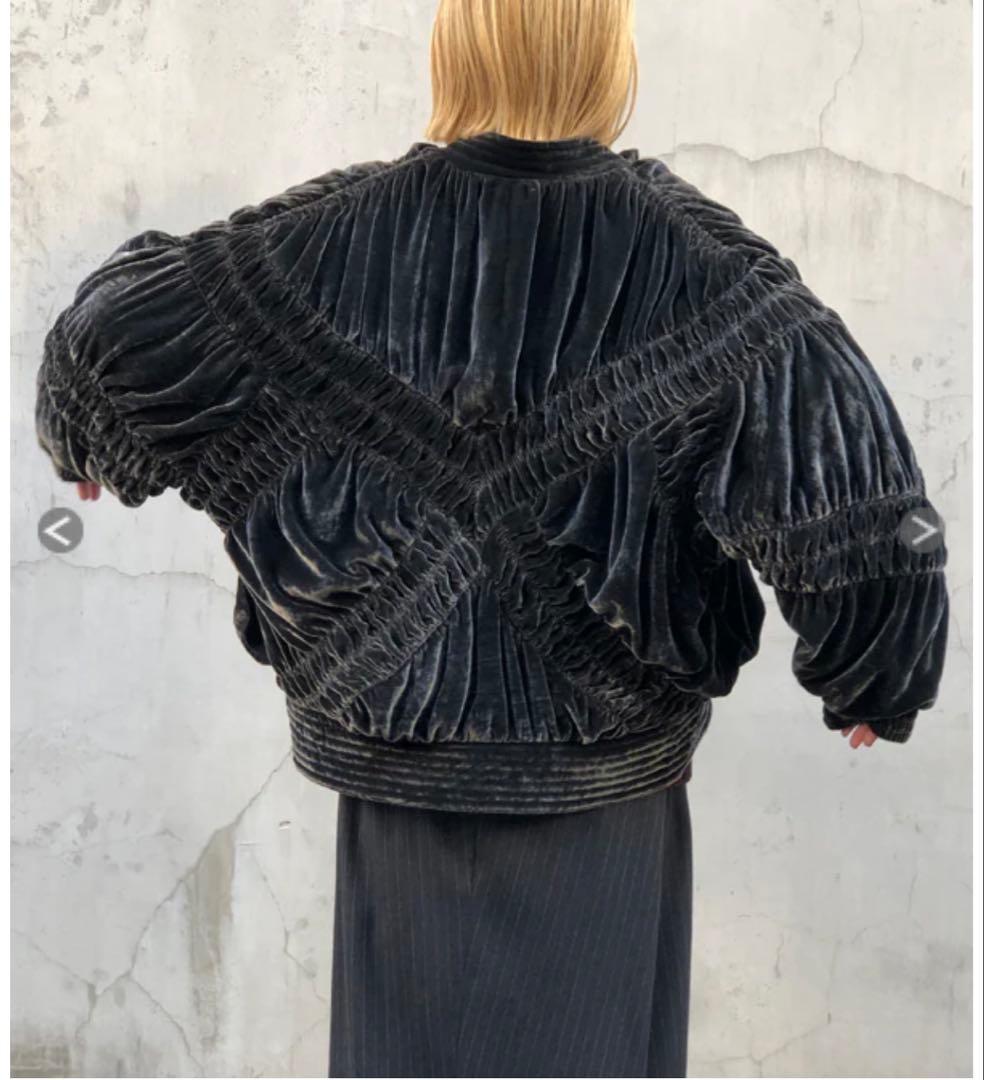 ジャケット・アウター FUMIKA_UCHIDA VELVET GATHERED BLOUSON