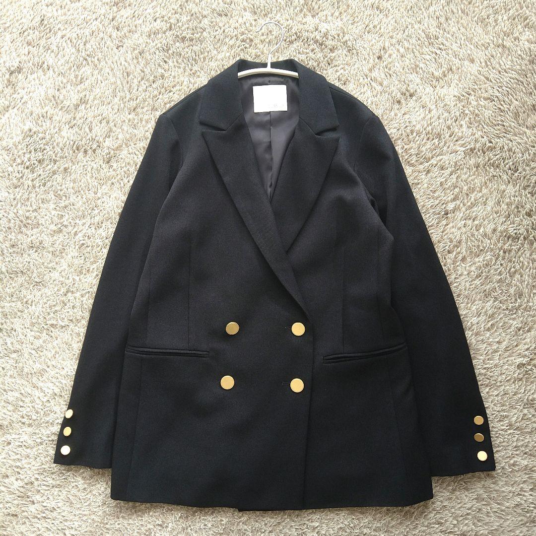 コラージュガリャルダガランテ ウールライクダブルジャケット 金ボタン 紺ブレ