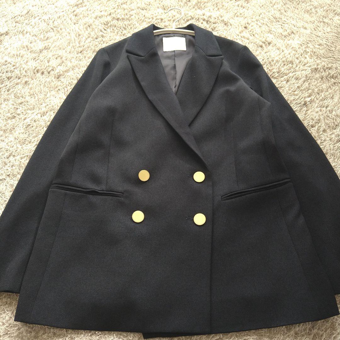 コラージュガリャルダガランテ ウールライクダブルジャケット 金ボタン 紺ブレ