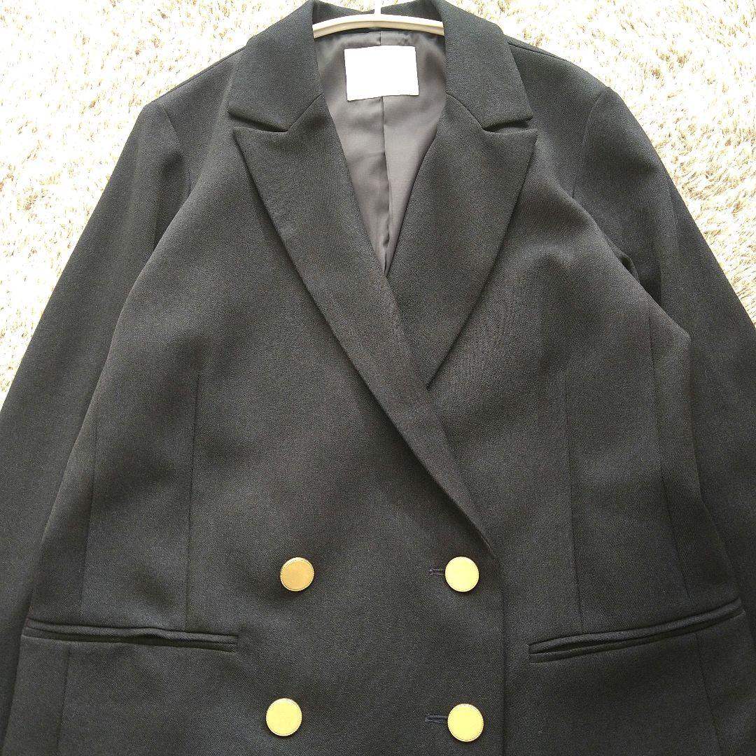 コラージュガリャルダガランテ ウールライクダブルジャケット 金ボタン 紺ブレ