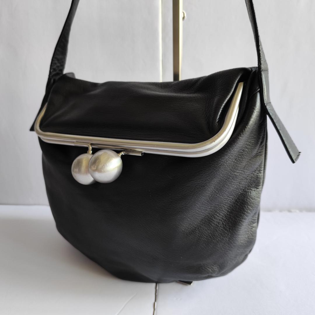 現行極美品！kawa-kawa kuchigane がま口ショルダーバッグ L