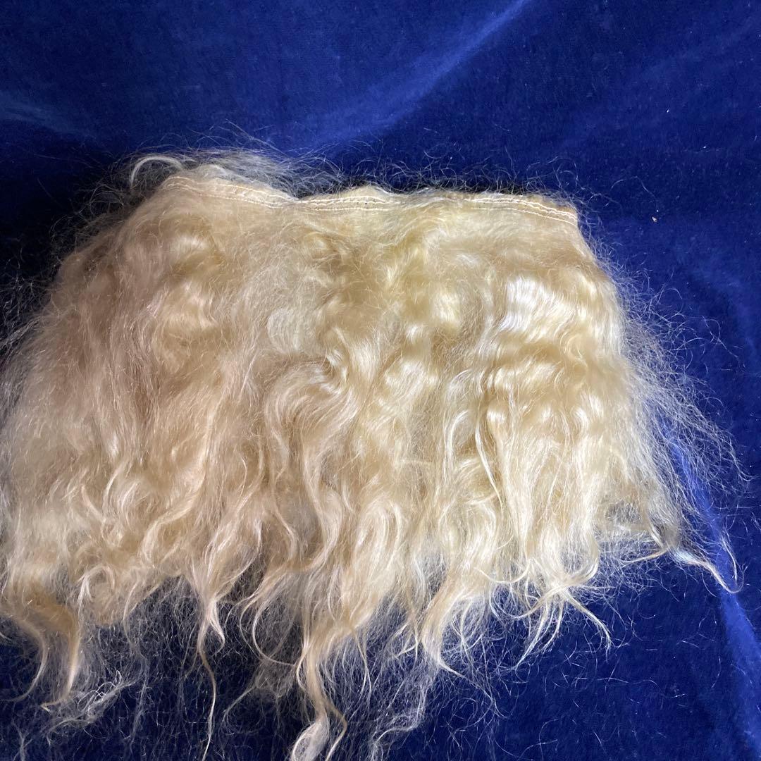 ビスクドール用モヘアロックウェフティング 180cm ブロンド