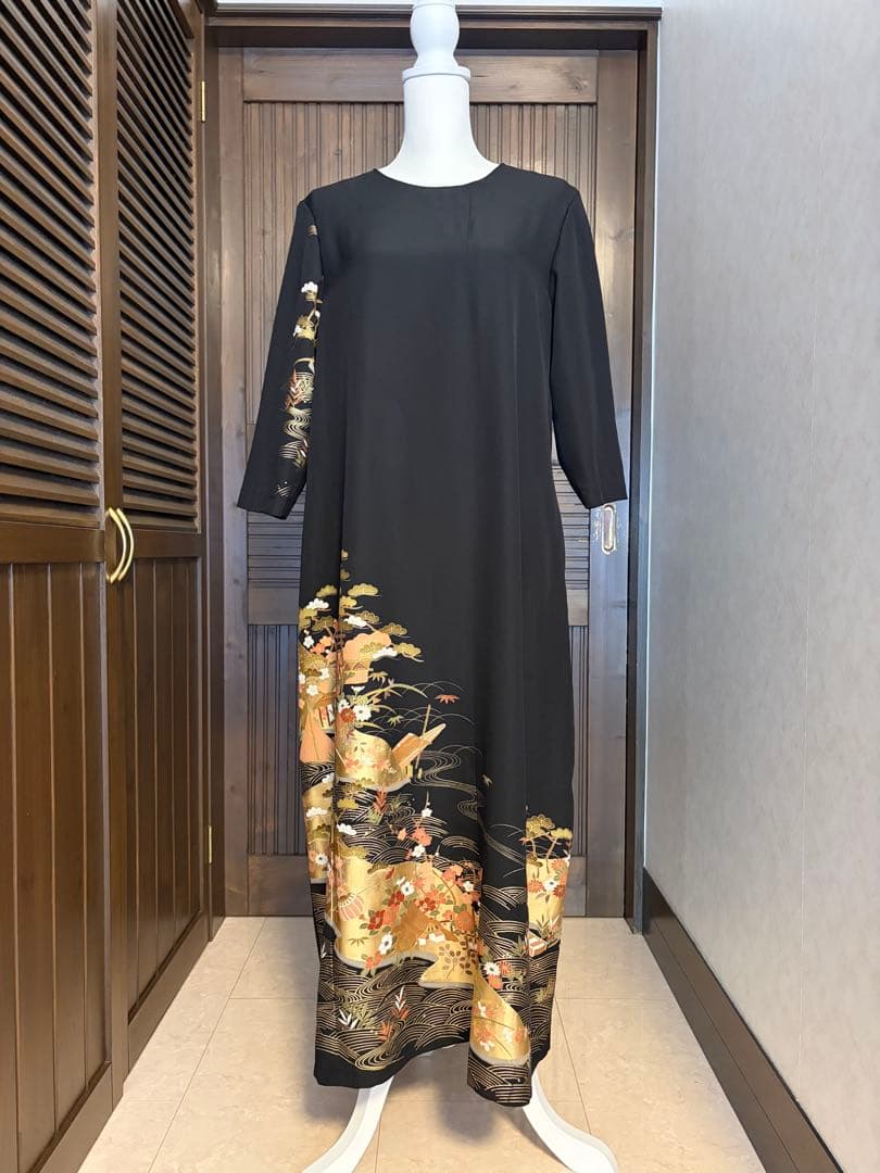 tani様確認画面☆ 着物リメイク　黒留袖　ロングワンピース
