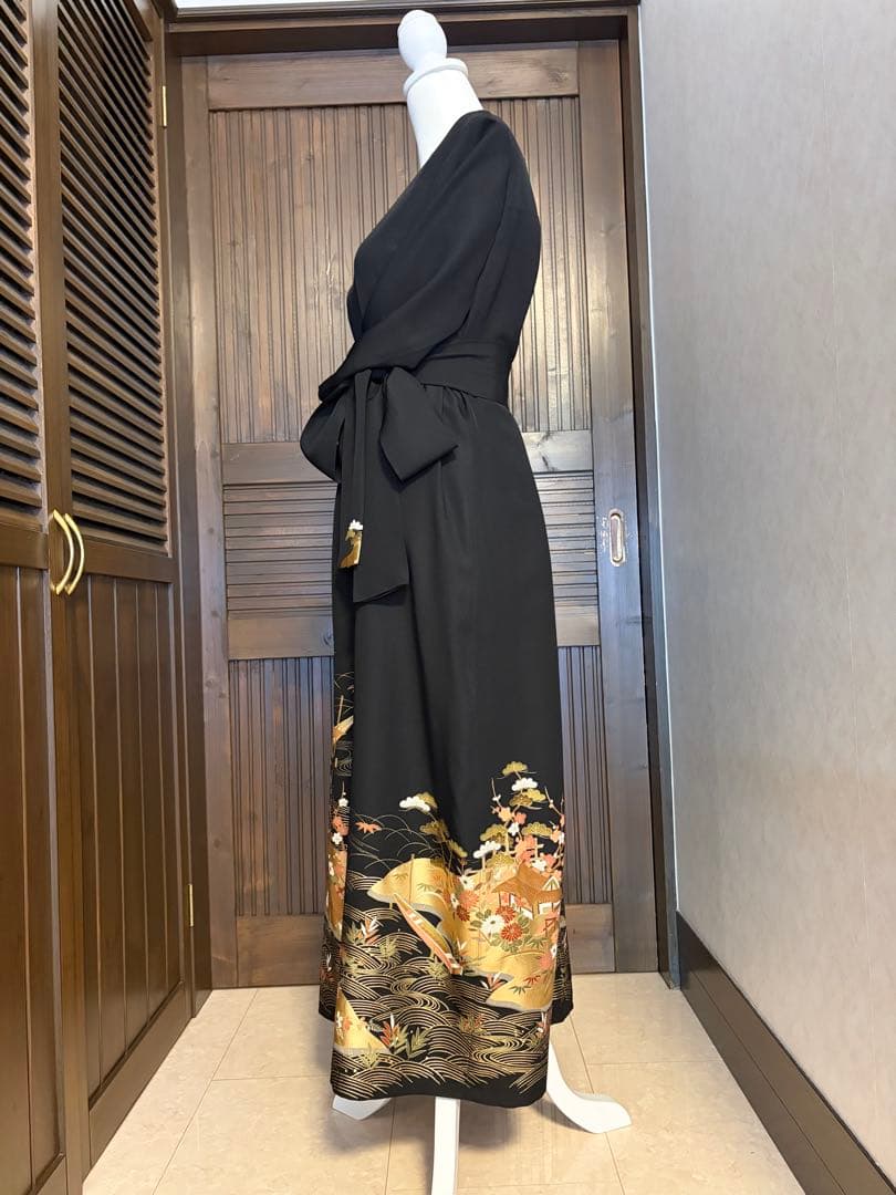 tani様確認画面☆ 着物リメイク　黒留袖　ロングワンピース