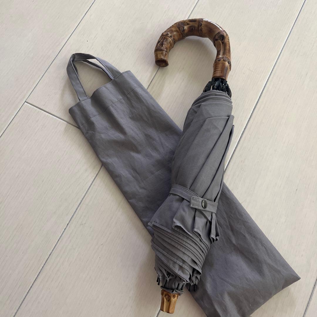 CINQサンク｜晴雨兼用傘（日傘） 紫外線対策 長傘　グレー