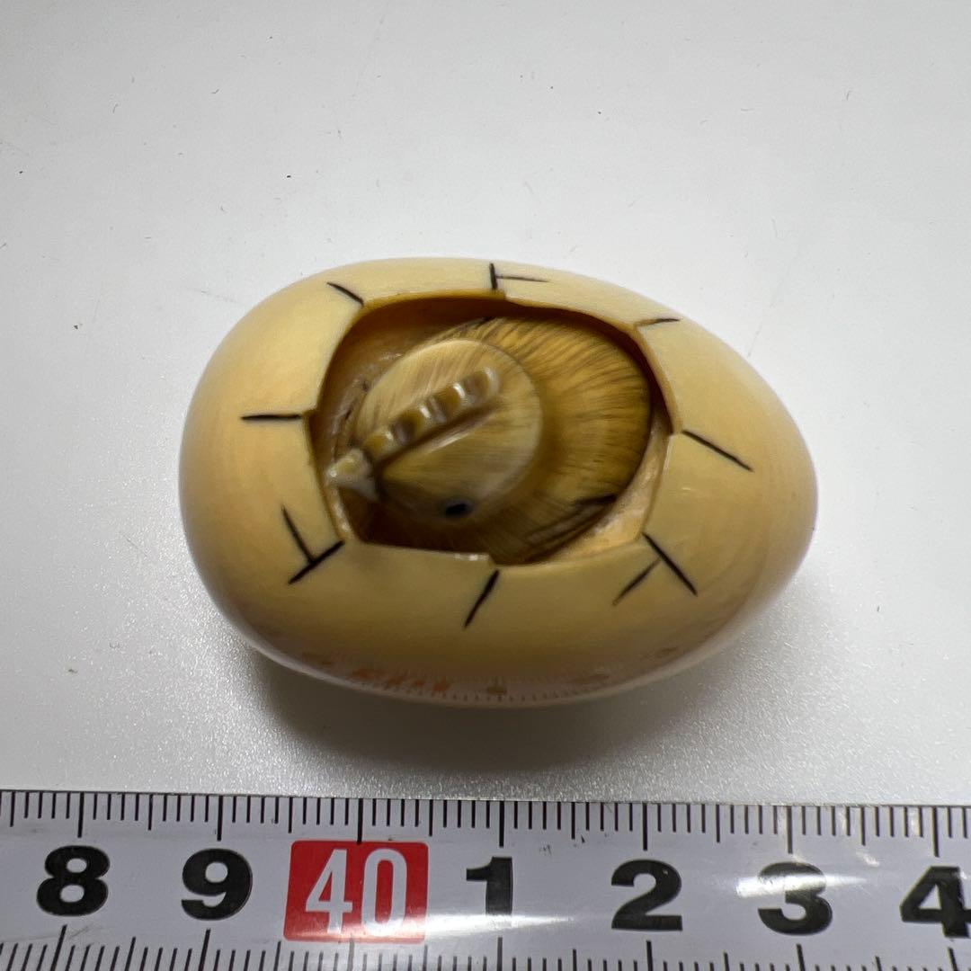 正堂在銘　極上からくりひよこ根付　36g 東Y8-0204☆2Fタエチ