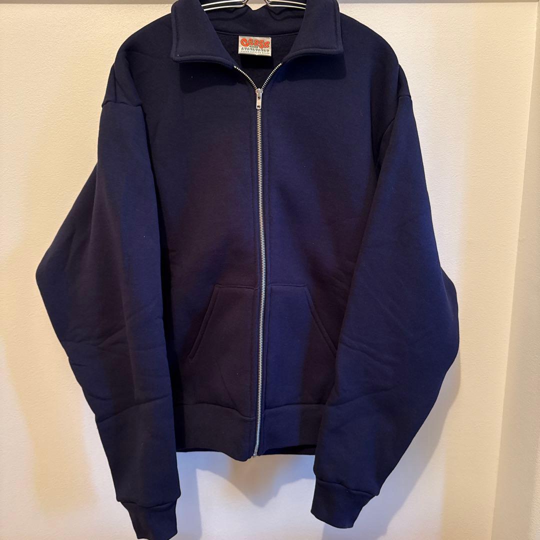 新品 CEASE COLLAR ZIP SWEATSHIRT ネイビー