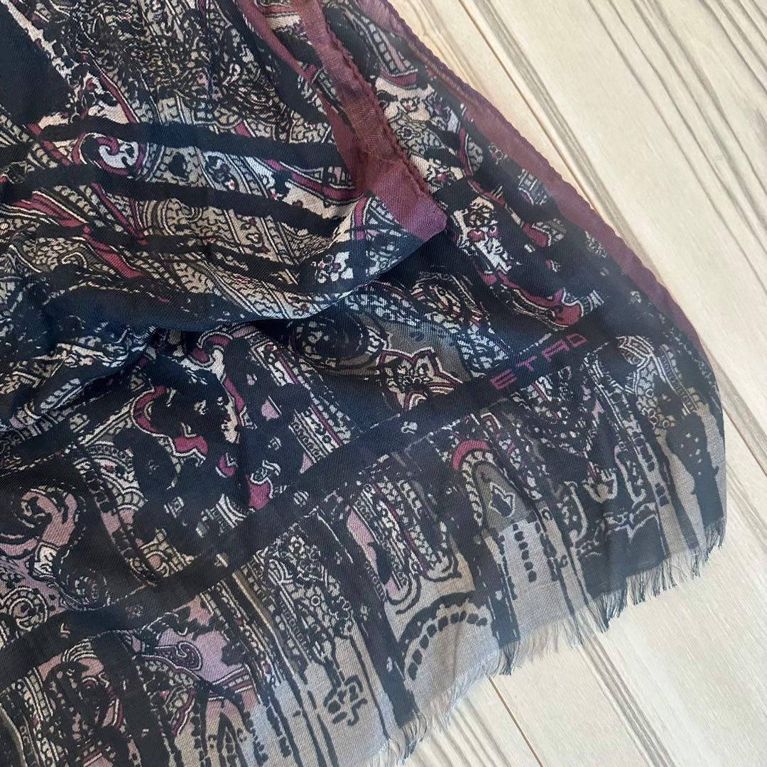 【美品】ETRO ペイズリー柄 メンズ ストール