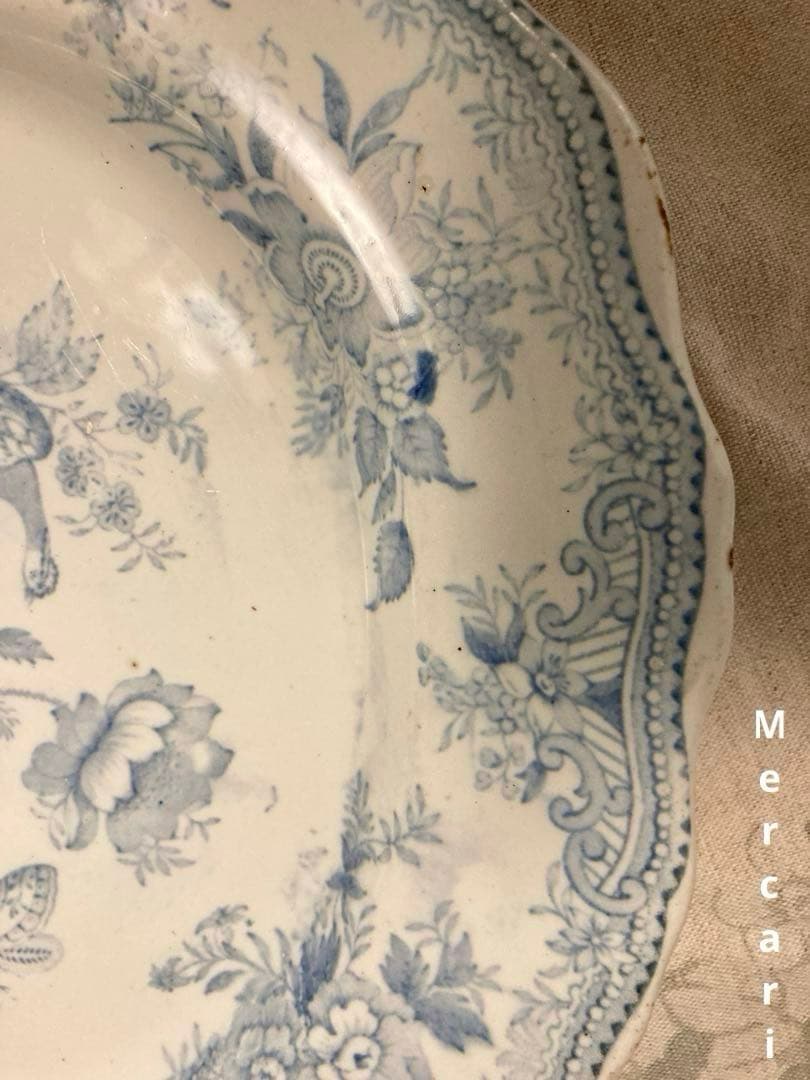 【レア】ヴィクトリアン　アジアティックフェザンツオーバル　大皿　38.5cm