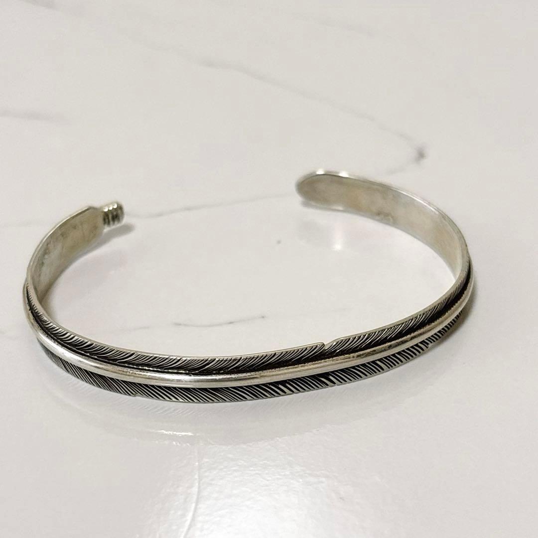新品✨ハルポ ALL SILVER FEATHER BRw67 フェザーバングル