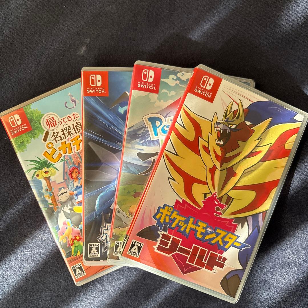 Nintendo Switchソフト 4本セット ポケモン アルセウス シールド